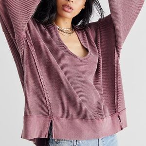 Free People We The Free Buttercup Oversized Thermal color Smokey Wings - Medium